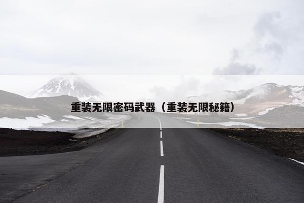 重装无限密码武器(重装无限秘籍) 重装无限密码武器(重装无限秘籍)
