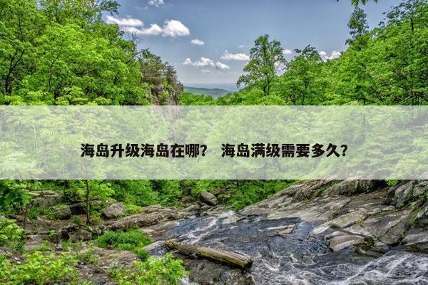 海岛升级海岛在哪？ 海岛满级需要多久？