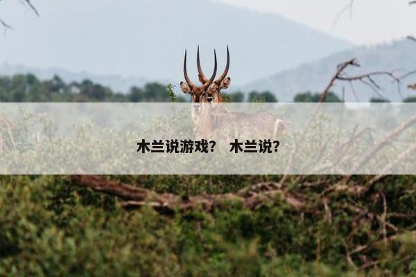 木兰说游戏？ 木兰说？