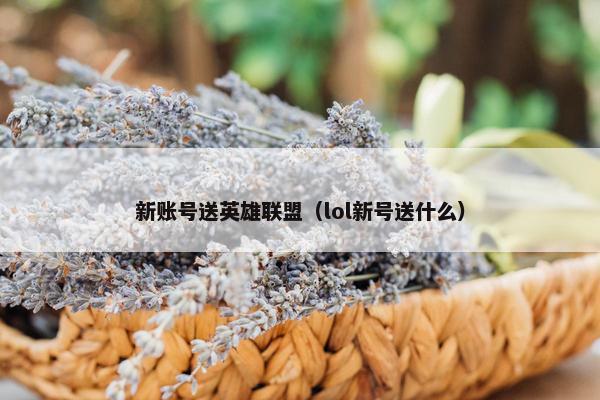 新账号送英雄联盟（lol新号送什么）