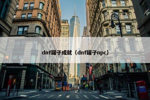 dnf罐子成就（dnf罐子npc）