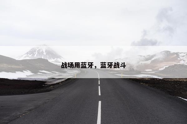 战场用蓝牙，蓝牙战斗