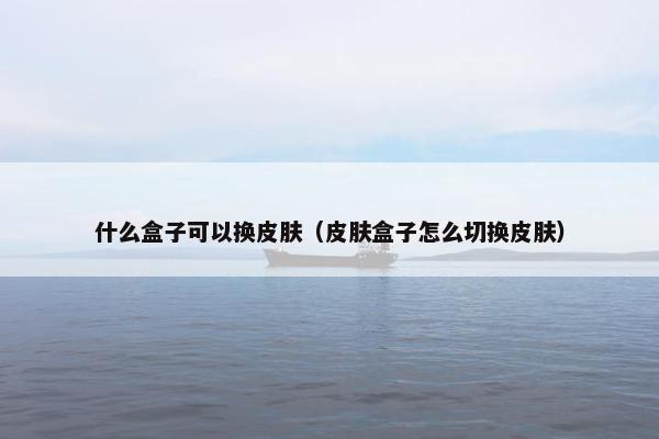 什么盒子可以换皮肤（皮肤盒子怎么切换皮肤）