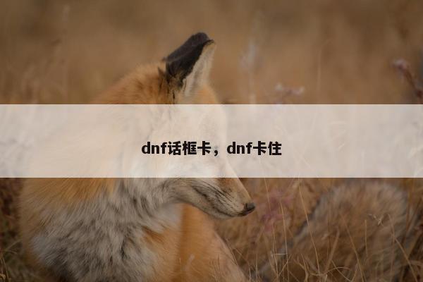 dnf话框卡,dnf卡住 dnf话框卡,dnf卡住