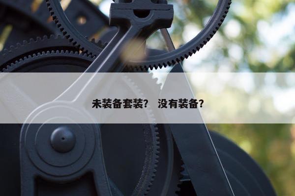 未装备套装? 没有装备? 未装备套装? 没有装备?
