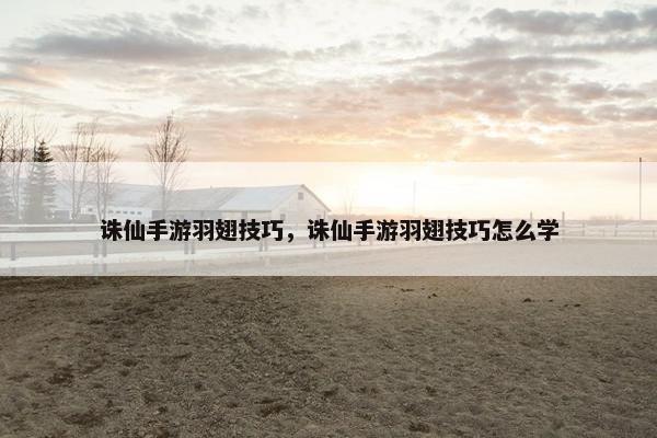 诛仙手游羽翅技巧，诛仙手游羽翅技巧怎么学