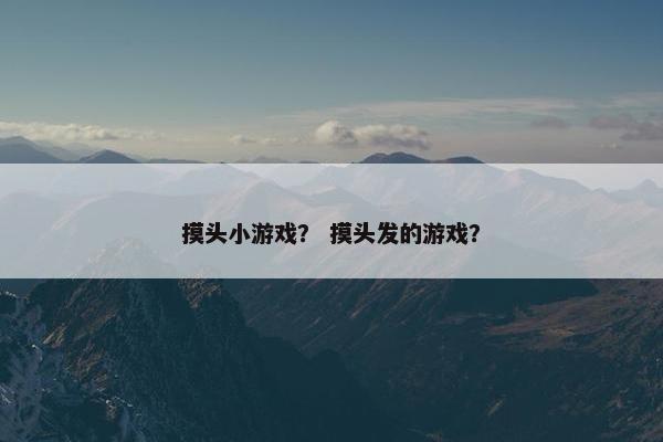 摸头小游戏？ 摸头发的游戏？