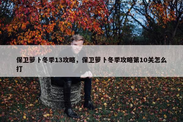 保卫萝卜冬季13攻略，保卫萝卜冬季攻略第10关怎么打