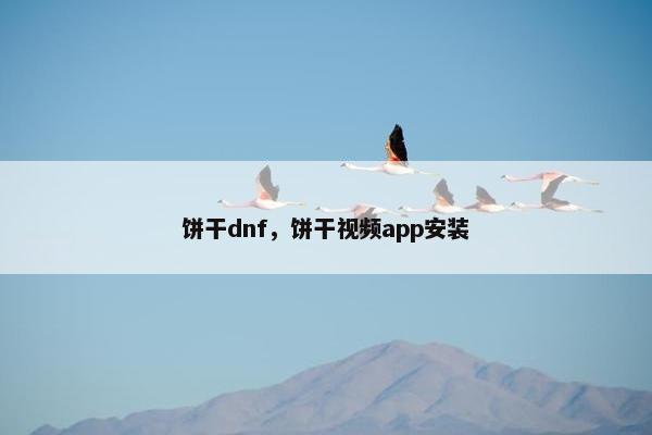 饼干dnf，饼干视频app安装