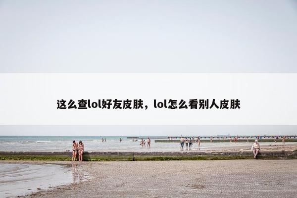 这么查lol好友皮肤,lol怎么看别人皮肤 这么查lol好友皮肤,lol怎么看别人皮肤