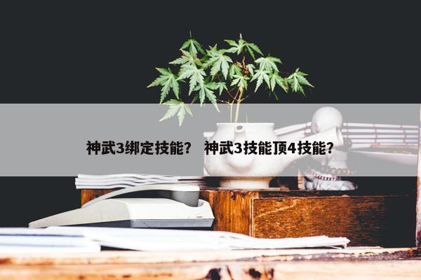 神武3绑定技能？ 神武3技能顶4技能？