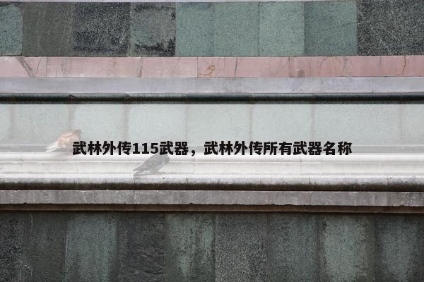 武林外传115武器,武林外传所有武器名称 武林外传115武器,武林外传所有武器名称