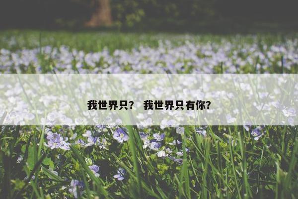 我世界只? 我世界只有你? 我世界只? 我世界只有你?