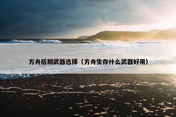 方舟后期武器选择（方舟生存什么武器好用）