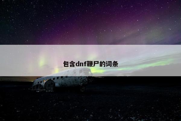 包含dnf鞭尸的词条