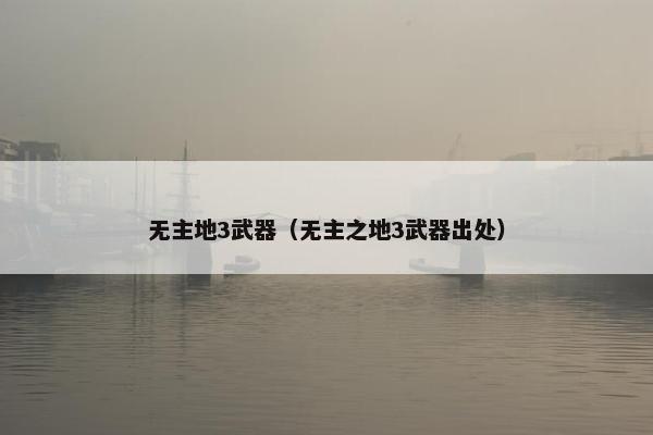 无主地3武器(无主之地3武器出处) 无主地3武器(无主之地3武器出处)
